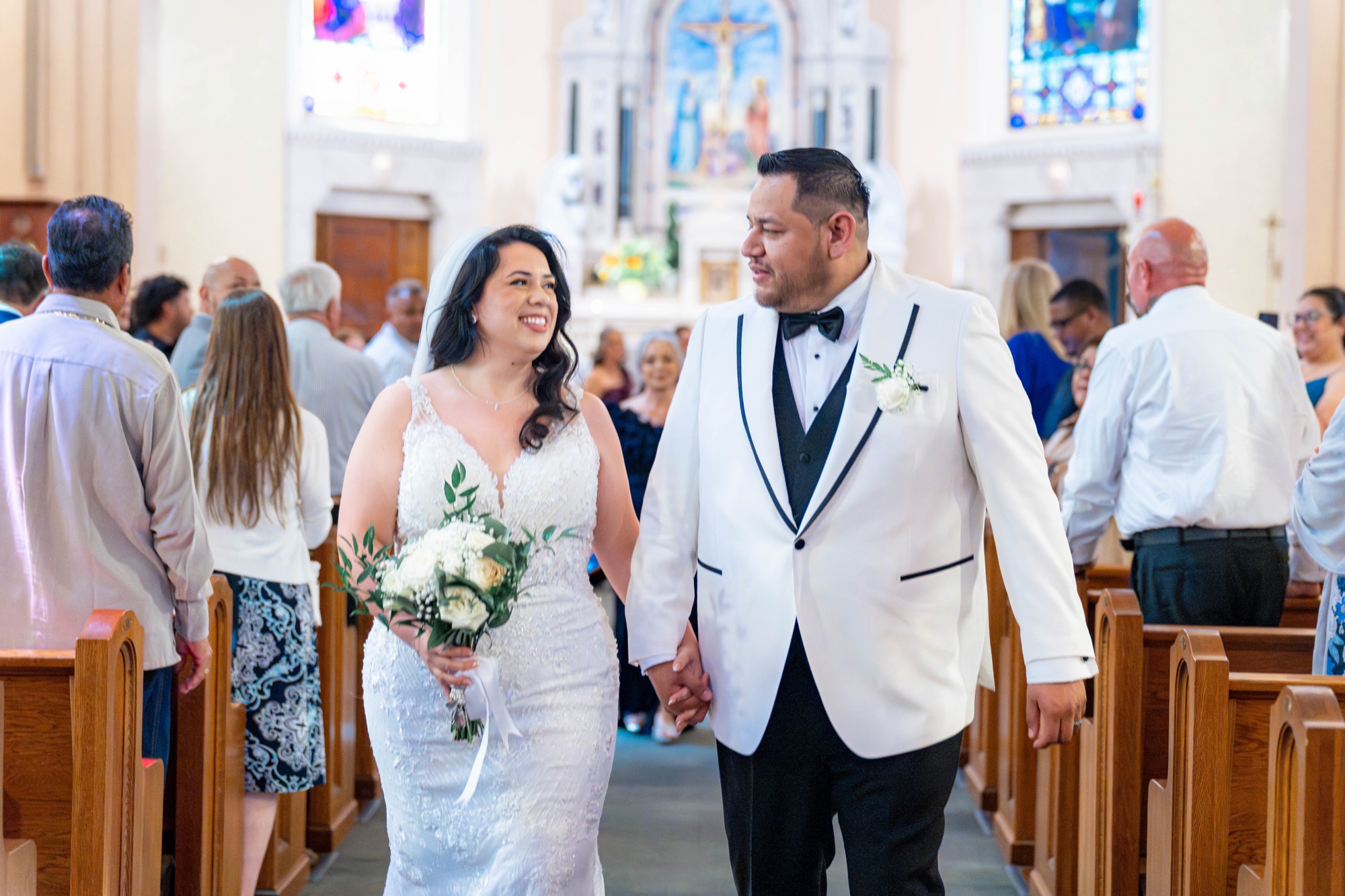 St. Vincent de Paul Church & Robledo Barn wedding photo